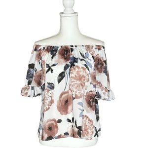 Sienna Sky Off The Shoulder Flowered Top